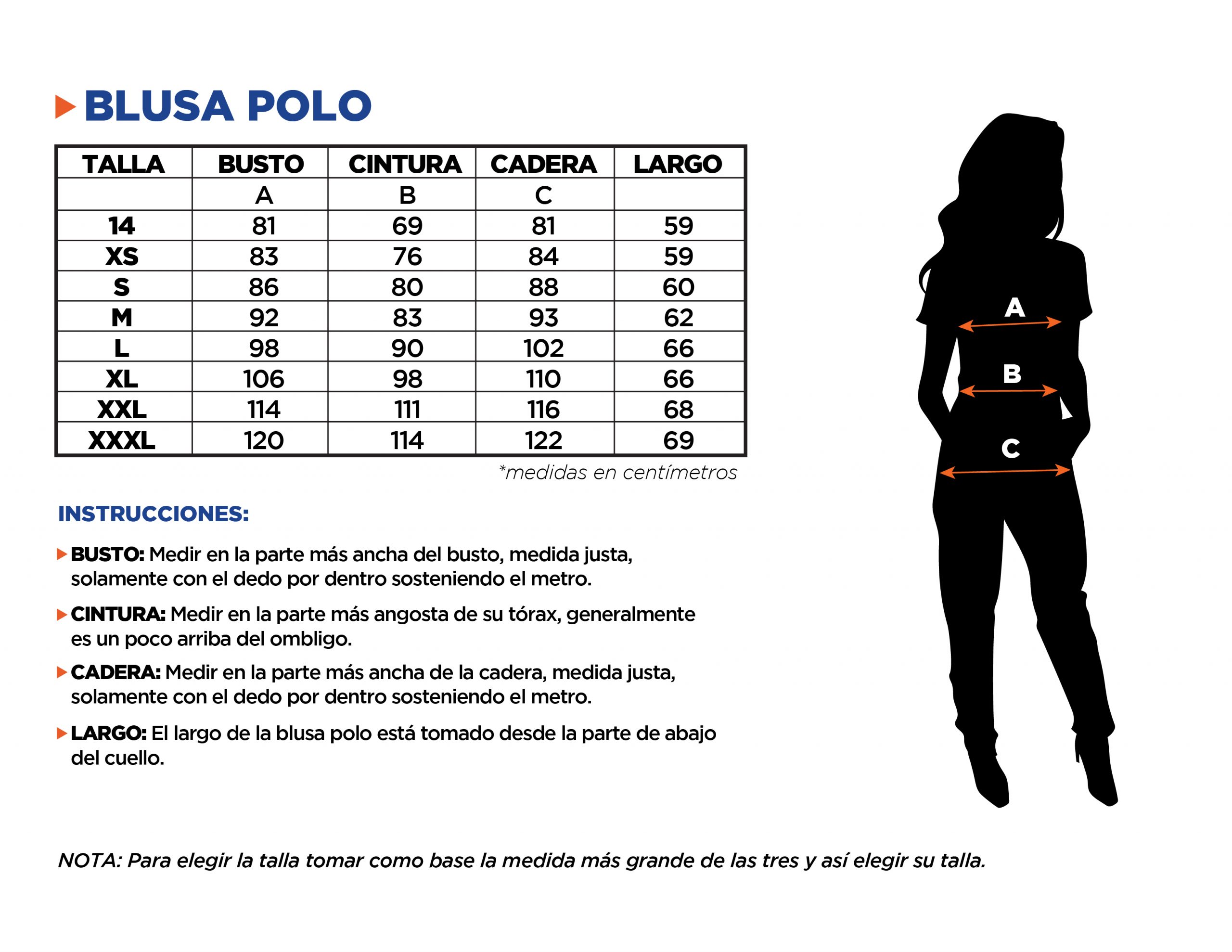 Guía de tallas - Uniformes Guatemala